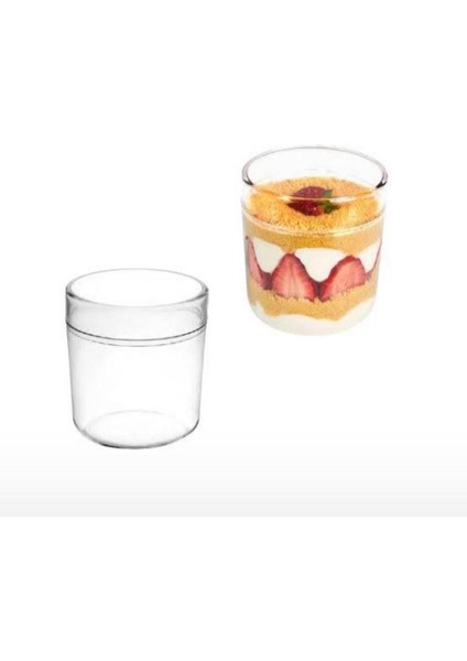 270CC Magnolia Kübik Kase Sert Plastik Mika Sunum Meze modelleri