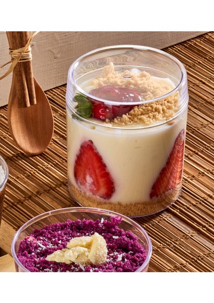 270CC Magnolia Kübik Kase Sert Plastik Mika Sunum Meze fırsatları