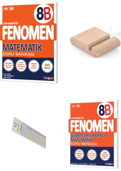 8.sınıf 8 B Matematik Geometri Tabanlı Mat Soru Bankası 2025-2026 +Çözüm Ayracı+Telefon Tutucu