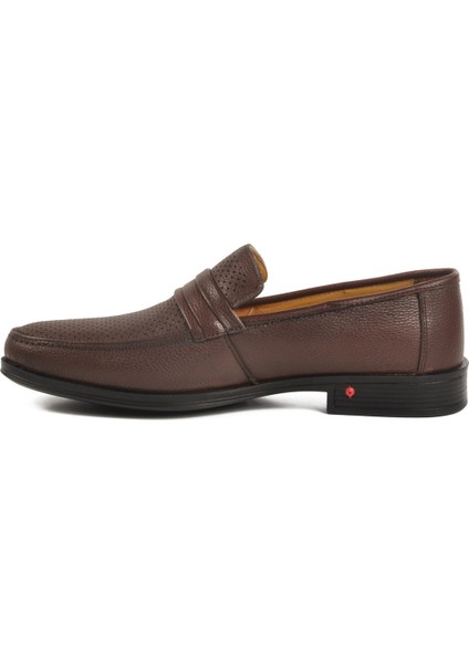 Kahve Hakiki Deri Jel Tabanlı Erkek Günlük Ayakkabı 302 M fiyatları