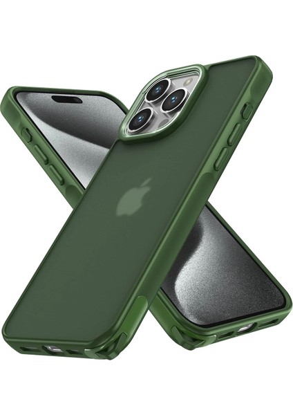 Newface iPhone 15 Pro Max Kılıf Elegant Kapak - Yeşil