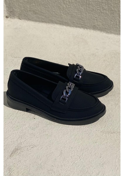 Entra Nubuk Siyah Kadın Loafer modelleri