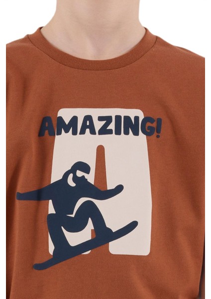 Erkek Çocuk Kahve Pijama Takımı 3516-2 modelleri