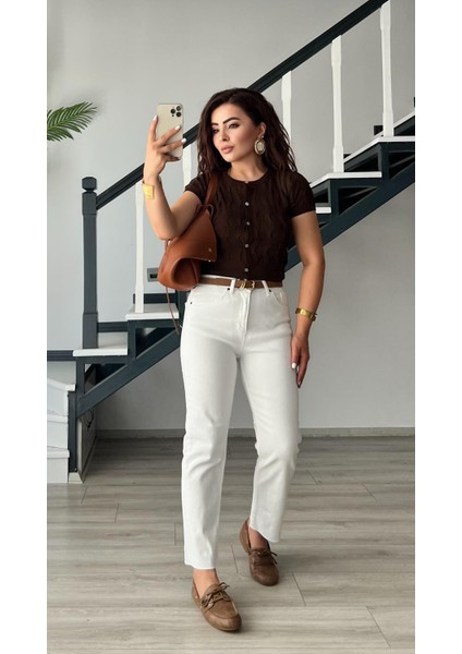 Beyaz Boy Fit Jean modelleri