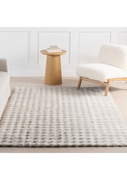 Dekoratif Taş Peluş Halı – Kaymaz, Kolay Temizlenen, Yumuşak Dokulu