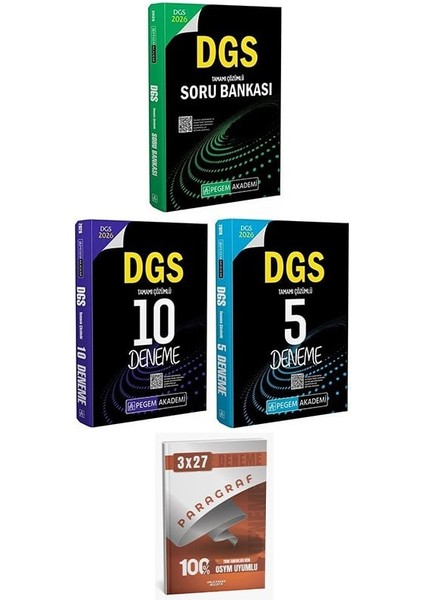 Pegem 2026 Dgs Soru Bankası + 10+5 Deneme 3 Lü Set Anlakazan Paragraf