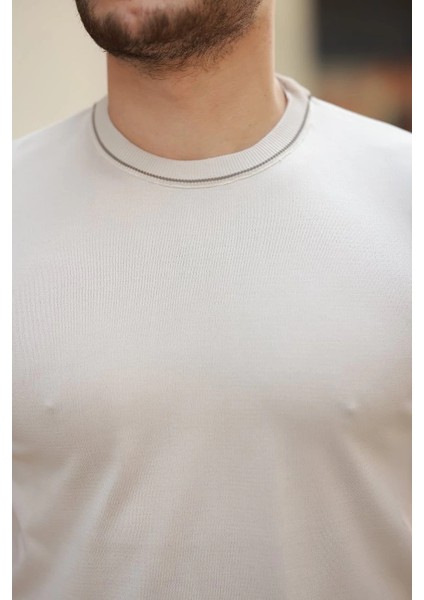 Erkek Bisiklet Yaka Ribanalı Kısa Kollu Tshirt modelleri