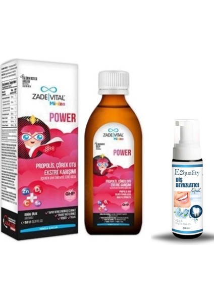 Miniza Power Sıvı Takviye Edici Gıda 150 ml + Hediye Diş Beyazlatıcı Köpük