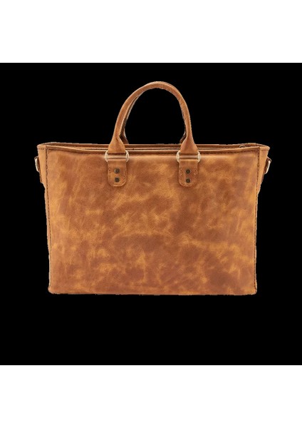 Isme Özel Askılı Cepli Evrak - Laptop Çantası - %100 Rainbow Deri - AC09002 - Camel fiyatları