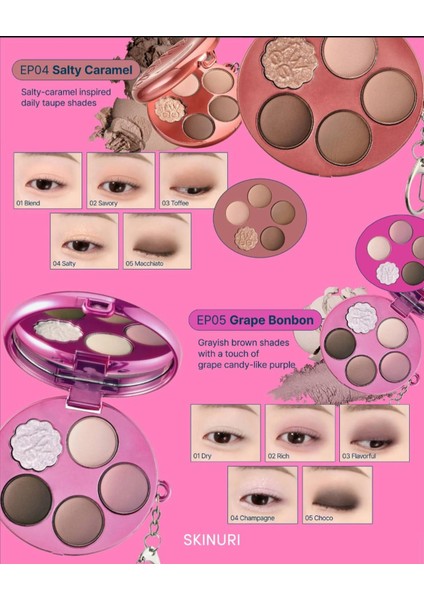 Pocket Eye Palette-Cep Göz Farı Paleti -EP05 Grape Bonbon (6.6gr)(Uçanfil) modelleri