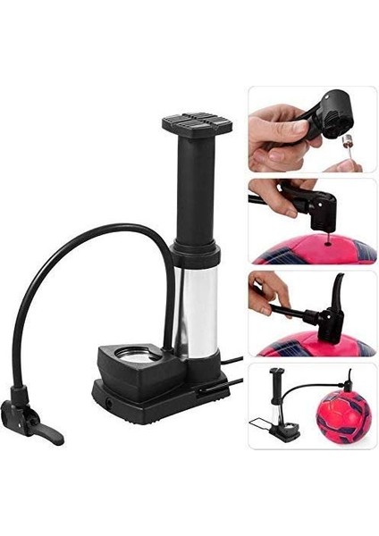 Ayak Pompası - Basınç Göstergeli | Bisiklet, Araba ve Toplar Için