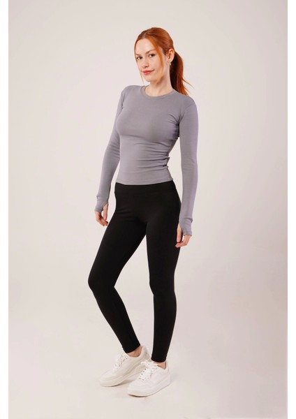 Uzun Kollu Basic Gri Bluz fiyatları