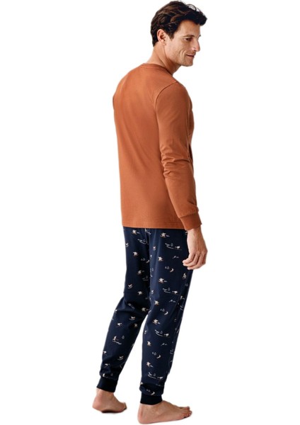 Erkek Kahve Pijama Takımı 3516-S modelleri