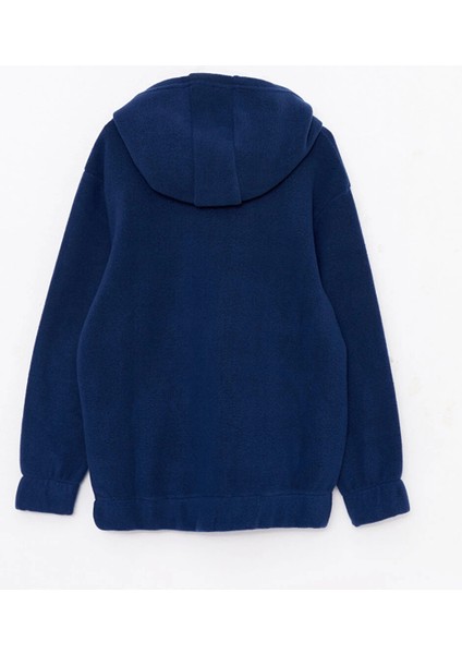Lcw Kids Lacivert Kapüşonlu Nakışlı Uzun Kollu Polar Erkek Çocuk indirimleri