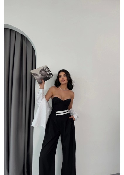 Pantolon Bel Şerit Detaylı - Siyah fiyatları