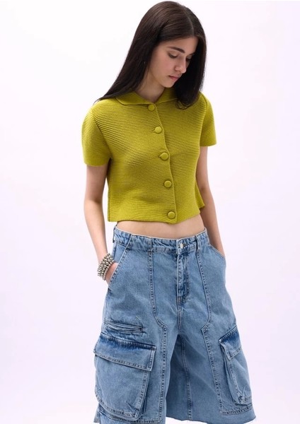 Bebe Yaka Düğmeli Bluz fırsatları