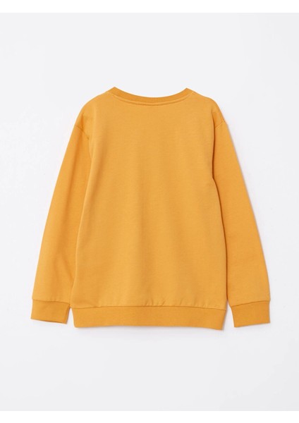Lcw Kids Sarı Bisiklet Yaka Baskılı Uzun Kollu Erkek Çocuk Sweatshirt fiyatları