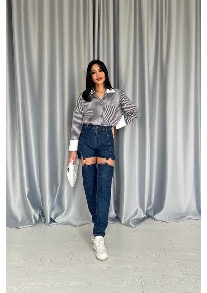 Mavi Askılı Iki Parça Jeans Pantolon fiyatları