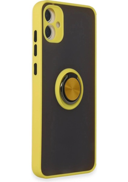 Newface Samsung Galaxy A05 Kılıf Montreal Yüzüklü Silikon Kapak - Sarı fiyatları