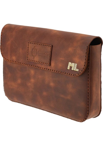 Isme Özel Çıtçıtlı Küçük El Çantası - %100 Rainbow Deri - AC14001 - Kahverengi indirimleri