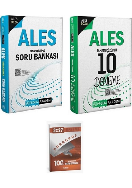Pegem 2026 Ales Soru Bankası + 10 Deneme 2 Li Set Anlakazan Paragraf