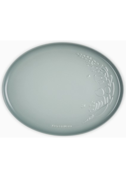 Jardin Seramik Oval Servis Tabağı, Çiçek Desenli Şık Sofra Sunum Parçası