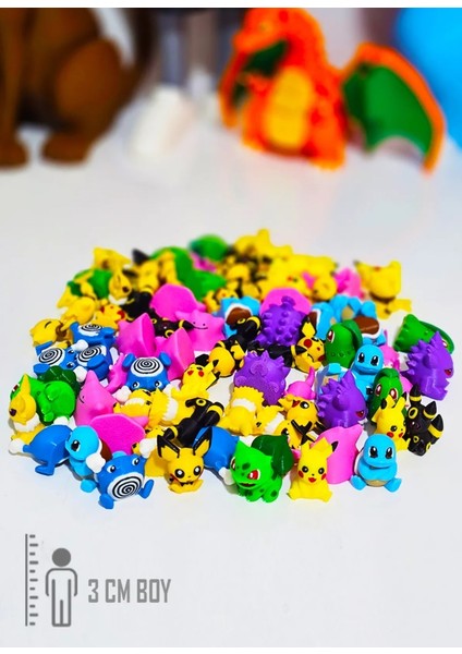 24 Adet Mini Pokemon Figür Oyuncak Paketi 3 cm Boy (Pikachu Garantili) fiyatları