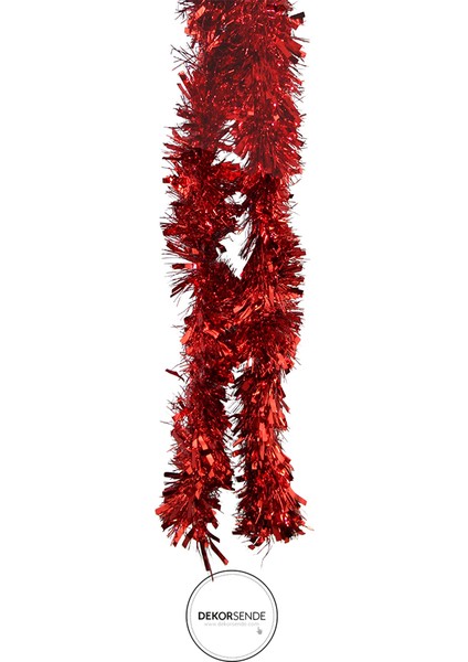 Yılbaşı Süsü Simli Şerit Kırmızı 200X11 cm fiyatları