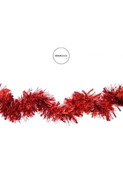 Yılbaşı Süsü Simli Şerit Kırmızı 200X11 cm modelleri