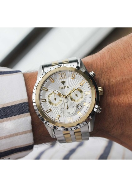 FS601123 Çelik Kordonlu Erkek Kol Saati