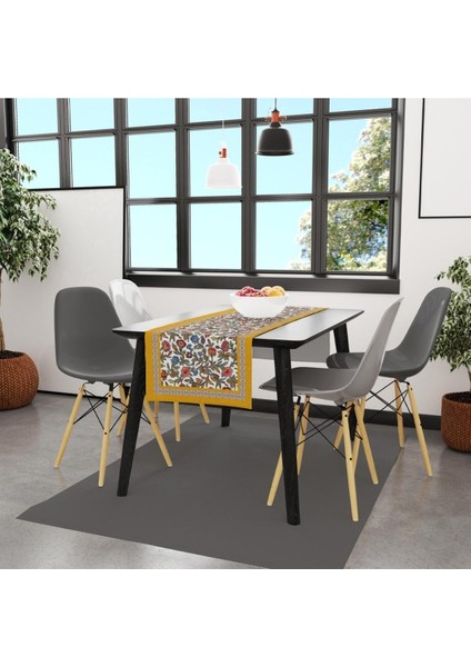 Colorful Flowers Runner 140X45CM Renkli Çiçek, Ince Keten Uluslararası Yıkama ve Solmama Sertifikası modelleri