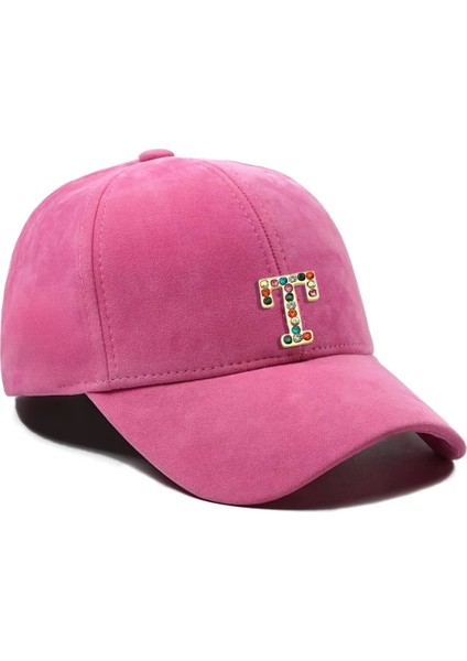 Isme Özel Süet Kep Şapka - AB01013 - Pembe indirimleri
