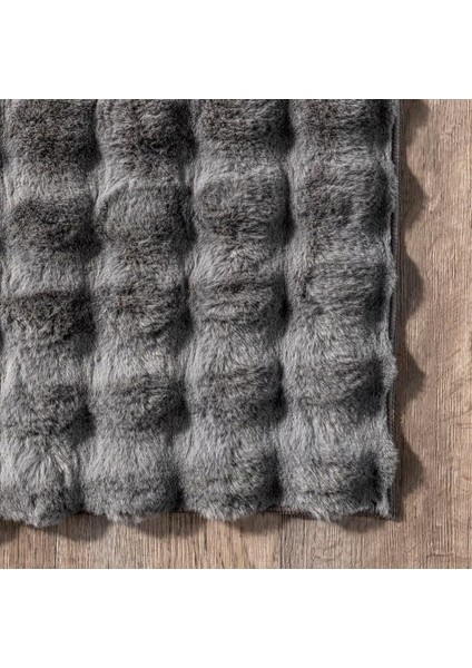 Dekoratif Antrasit Peluş Halı – Kaymaz, Kolay Temizlenen, Yumuşak Dokulu modelleri