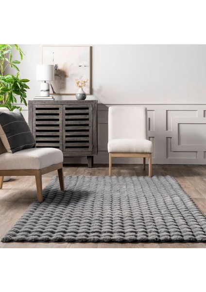 Dekoratif Antrasit Peluş Halı – Kaymaz, Kolay Temizlenen, Yumuşak Dokulu indirimleri