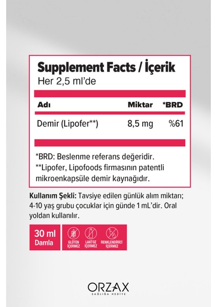 Microfer Damla 30ML fiyatları