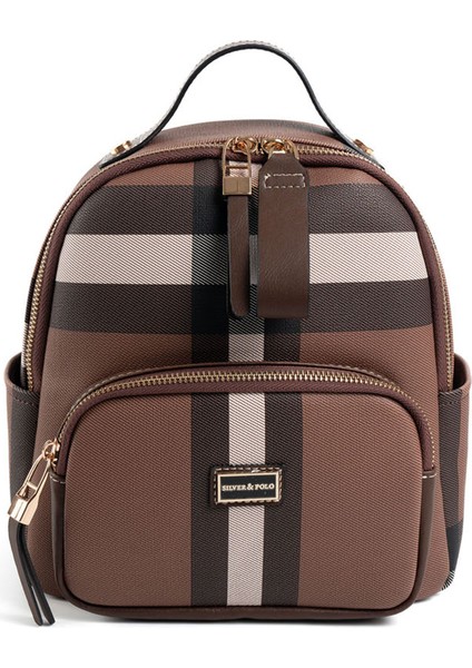 Kadın 1130-47427 Sılver Polo Sırt Çantası MK85 Koyu Kahve-Mat Kahve