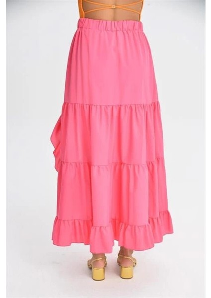 Audrey Fıfrlı Yırtmaç Detay Etek 4037 indirimleri