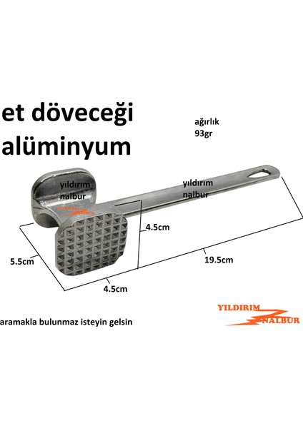 Et Dövme Pirzola Büftek Dövme Aparatı Alüminyum Ekonomik fiyatları