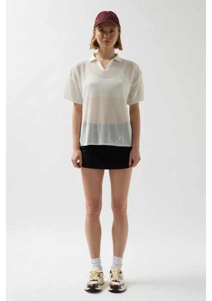 Polo Yaka Transparant-Shirt fiyatları