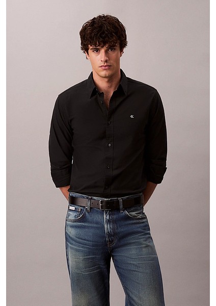 Erkek Klasik Oxford Gömlek - Siyah