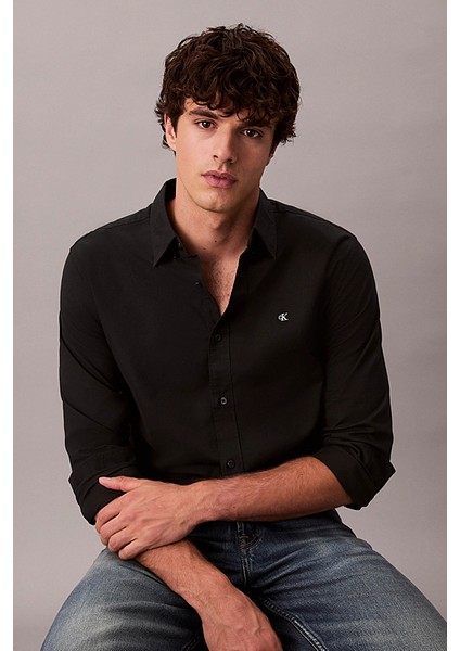 Erkek Klasik Oxford Gömlek - Siyah