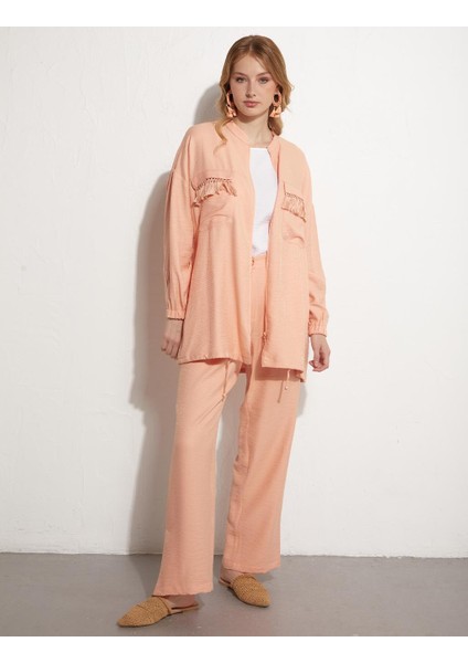 Püsküllü Ikili Takım-Şeftali modelleri