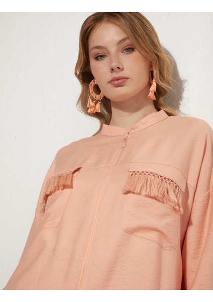 Püsküllü Ikili Takım-Şeftali