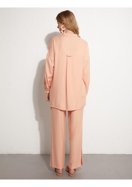 Püsküllü Ikili Takım-Şeftali