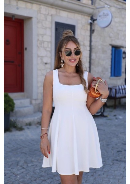 Kadın Kare Yaka Mini Elbise fiyatları