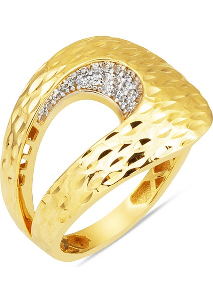 Parıltı Damlası 14 Ayar Altın Yüzük