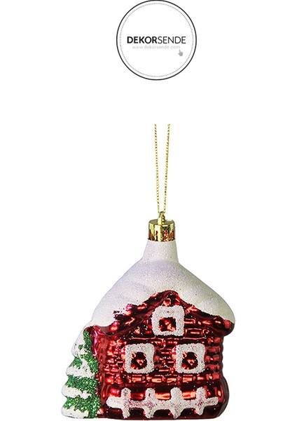 Yılbaşı Süsü 3'lü Noel Baba ve Ev Kırmızı 6 cm fiyatları