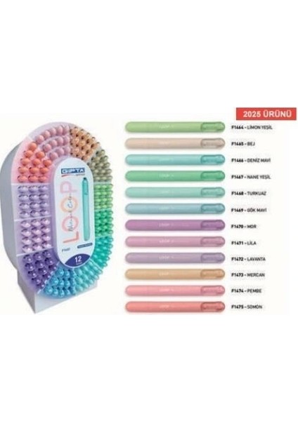 Loop Pastel Fosforlu Markör Mercan