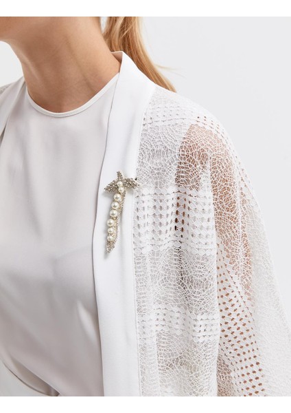 Dantel Ceketli Ikili Takım Ekru indirimleri