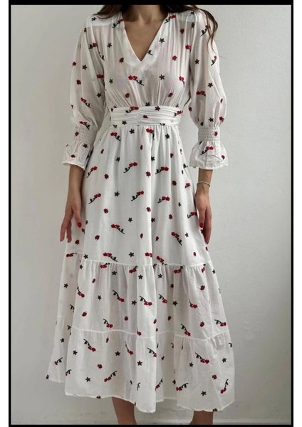 Kırmızı Gipeli Vual Elbise modelleri